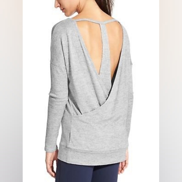 Athleta Tops - Athleta Pose Layered Top In Heather Gray  Size Medium